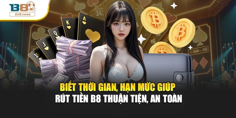 Biết thời gian, hạn mức giúp rút tiền B8 thuận tiện, an toàn